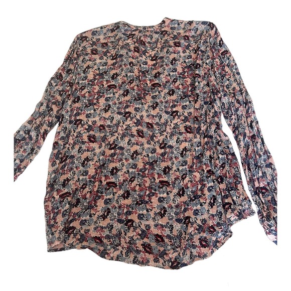 Lucky Brand Women L Floral Blouse Top Lightweight breathable cute - Picture 9 of 10